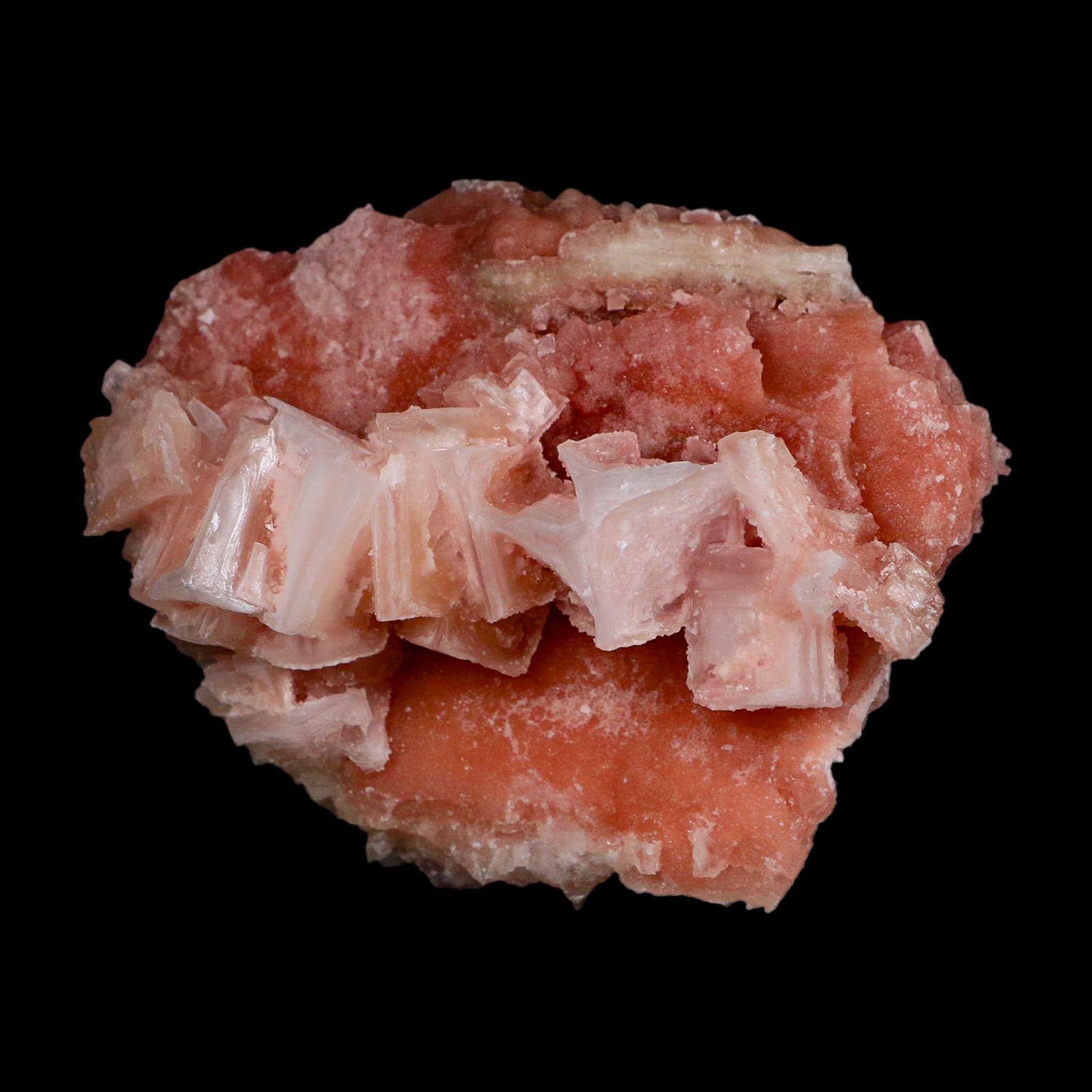 4" Quality Deep Pink Halite Salt Crystals Cluster Mineral Trona, CA Searles Lake