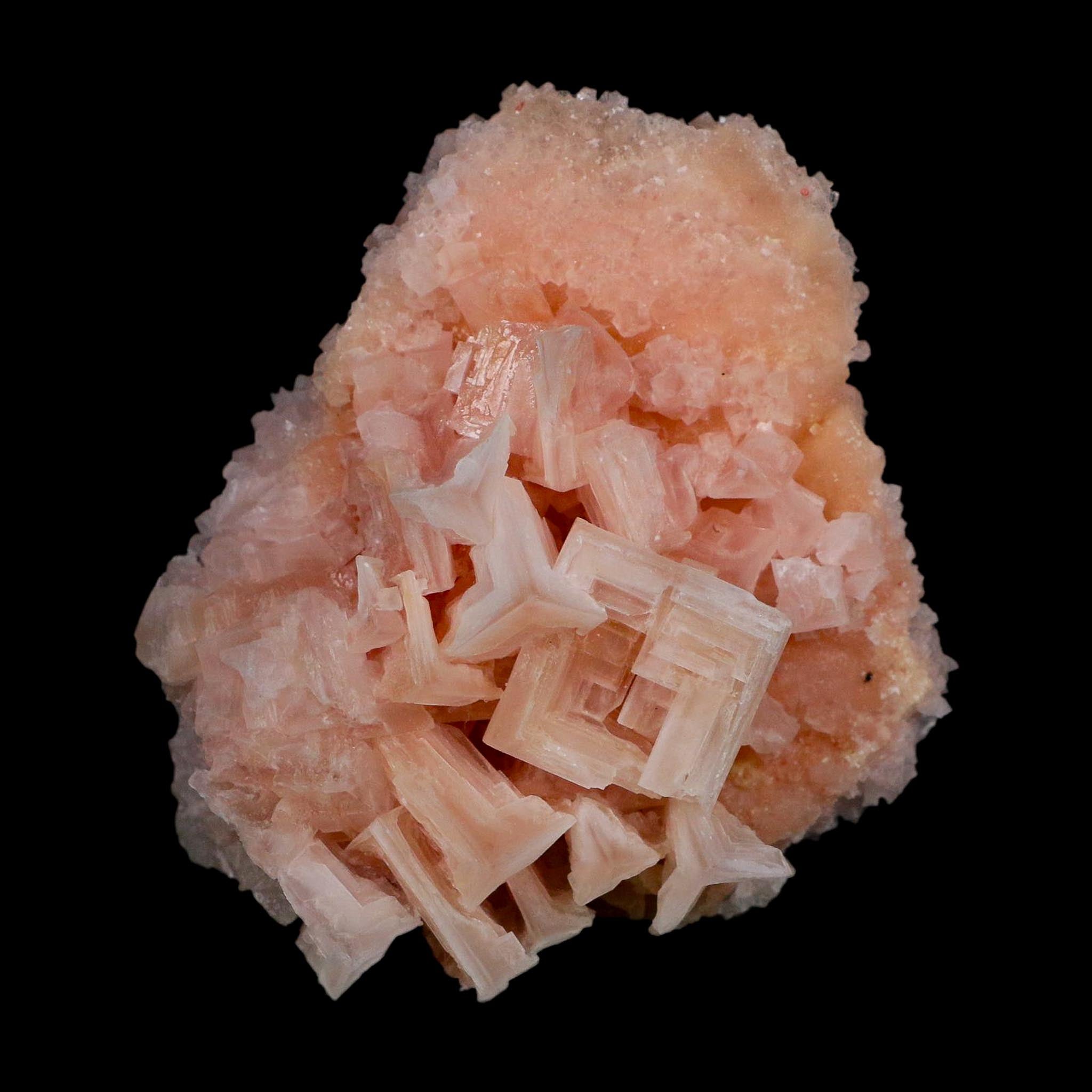3.6" Quality Deep Pink Halite Salt Crystals Cluster Mineral Trona, CA Searles Lake