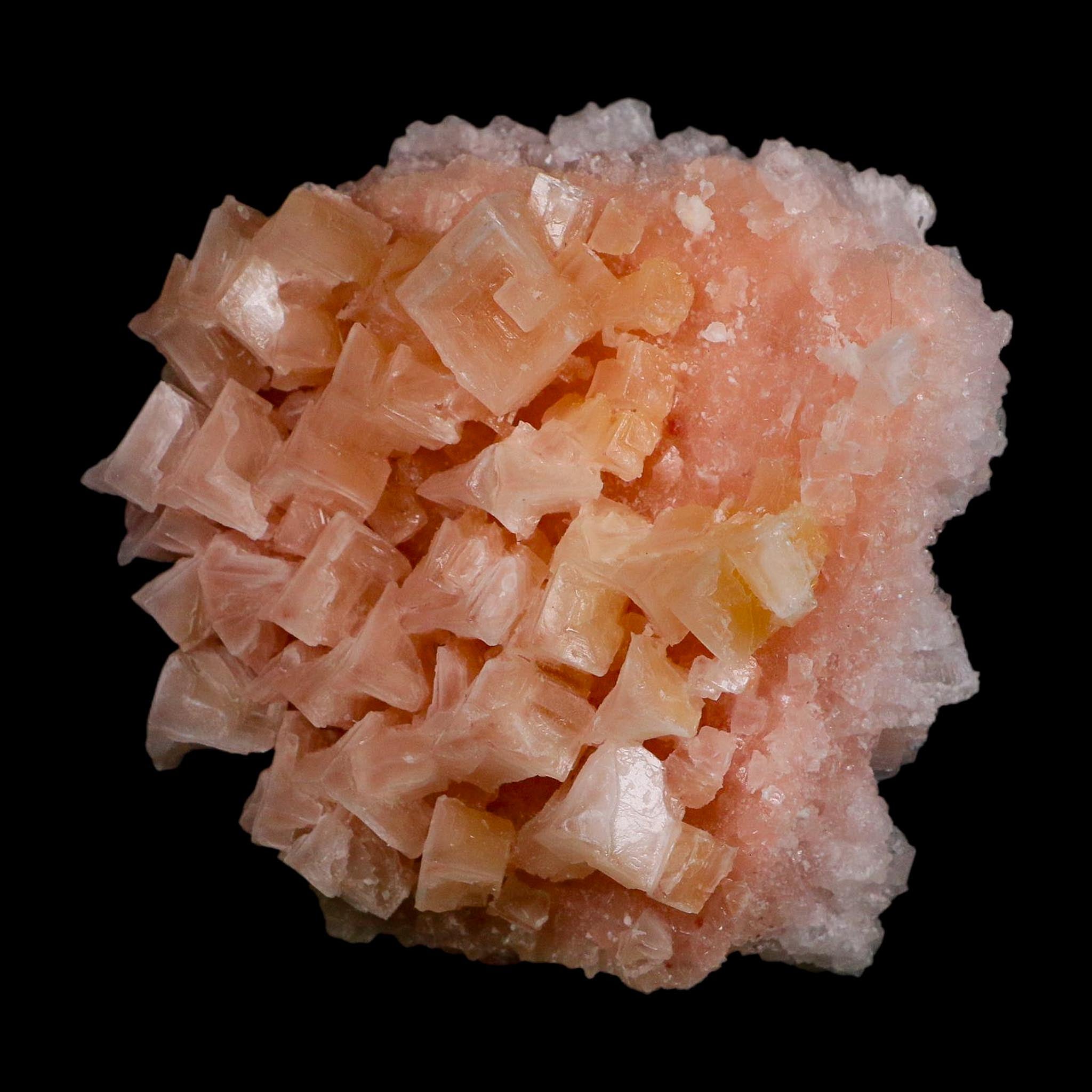 3.7" Quality Deep Pink Halite Salt Crystals Cluster Mineral Trona, CA Searles Lake