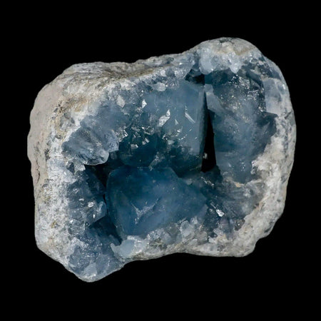 4.9" Sky Blue Rough Celestite Crystal Druzy Cluster Geode 4 LB 0.4 OZ Celestine