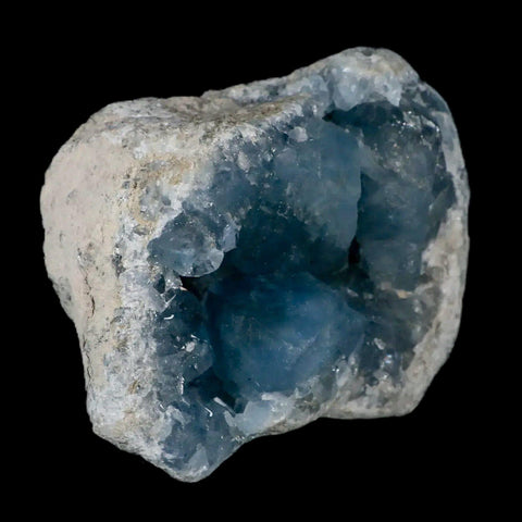 4.9" Sky Blue Rough Celestite Crystal Druzy Cluster Geode 4 LB 0.4 OZ Celestine - Fossil Age Minerals