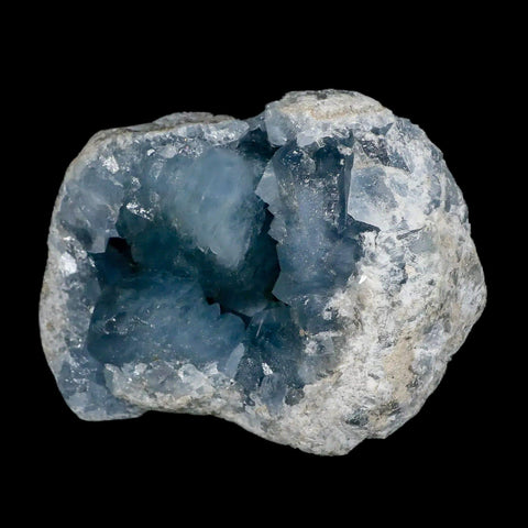 4.9" Sky Blue Rough Celestite Crystal Druzy Cluster Geode 4 LB 0.4 OZ Celestine - Fossil Age Minerals