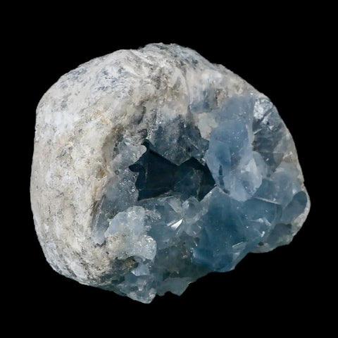 4.7" Sky Blue Rough Celestite Crystal Druzy Cluster Geode 4 LB 1.8 OZ Celestine - Fossil Age Minerals