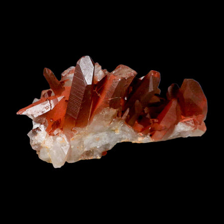 6" Natural Red Ferruginous Quartz Crystal Cluster Mineral Specimen Meknes Morocco