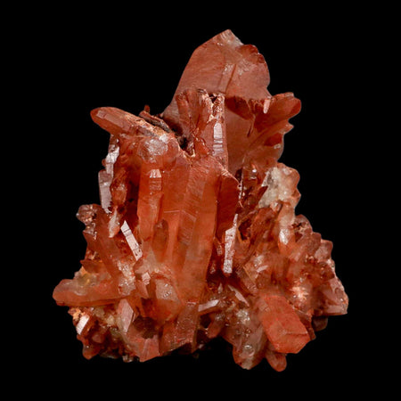 4.1" Natural Red Ferruginous Quartz Crystal Cluster Mineral Specimen Meknes Morocco