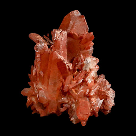4.1" Natural Red Ferruginous Quartz Crystal Cluster Mineral Specimen Meknes Morocco