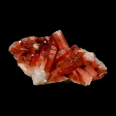 5.5" Natural Red Ferruginous Quartz Crystal Cluster Mineral Specimen Meknes Morocco