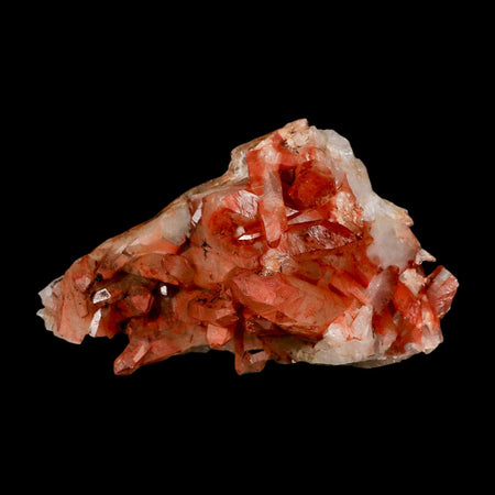 6.1" Natural Red Ferruginous Quartz Crystal Cluster Mineral Specimen Meknes Morocco
