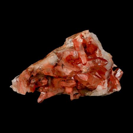 6.1" Natural Red Ferruginous Quartz Crystal Cluster Mineral Specimen Meknes Morocco