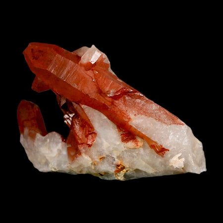 4.3" Natural Red Ferruginous Quartz Crystal Cluster Mineral Specimen Meknes Morocco
