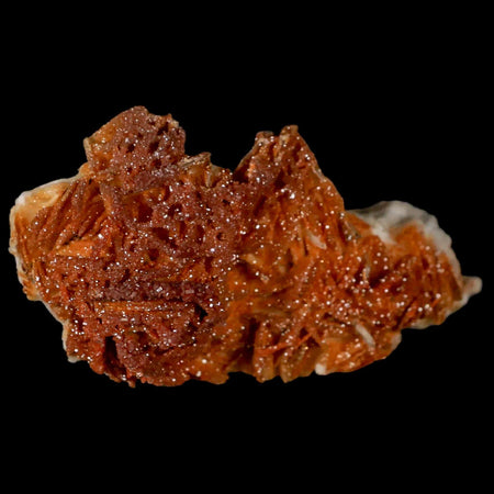3.5" Sparkly Orange Vanadinite Crystals Orange Barite Blades Mineral Mabladen Morocco