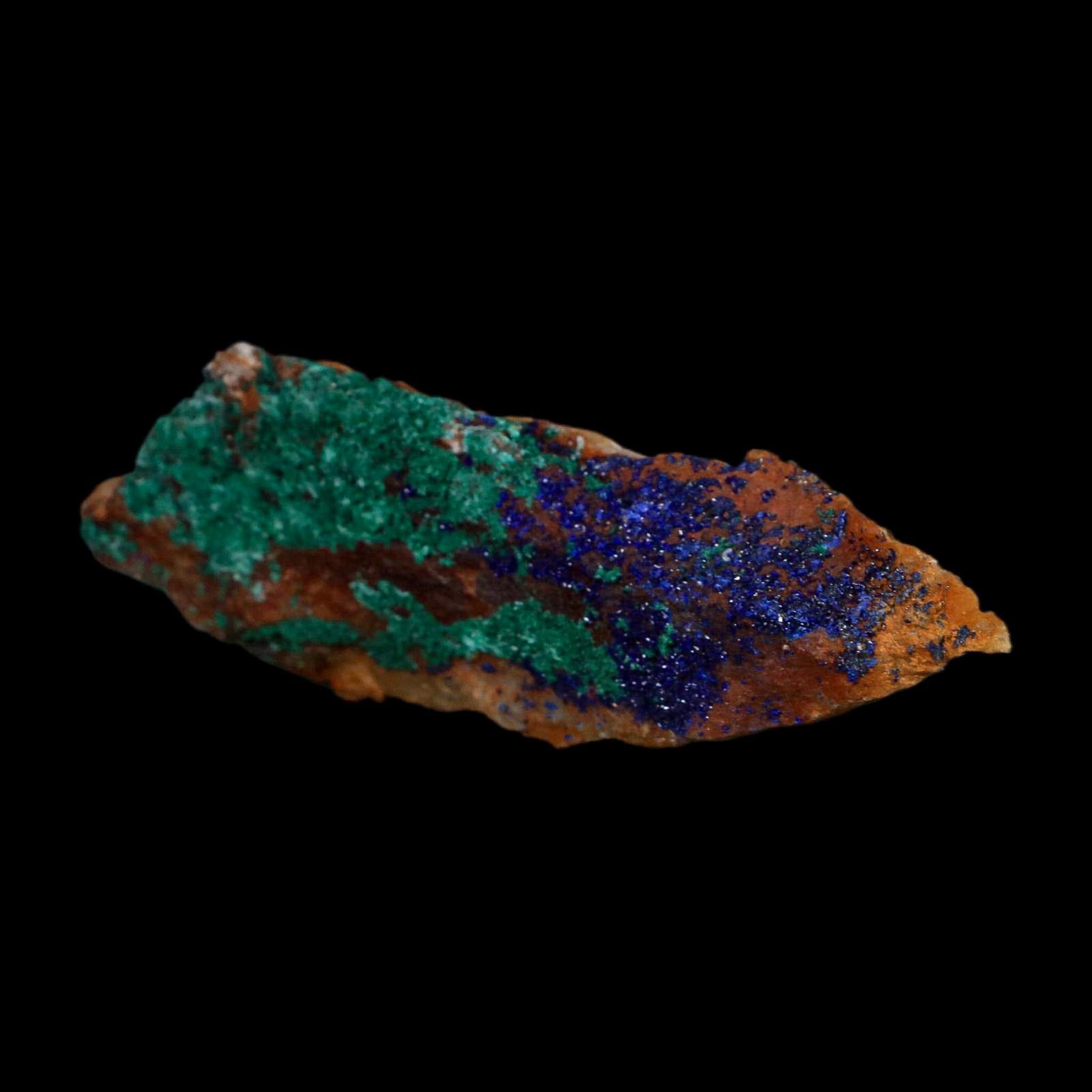 4.2" Azurite Crystals & Malachite On Matrix Colorful Mineral Specimen Morocco - Fossil Age Minerals