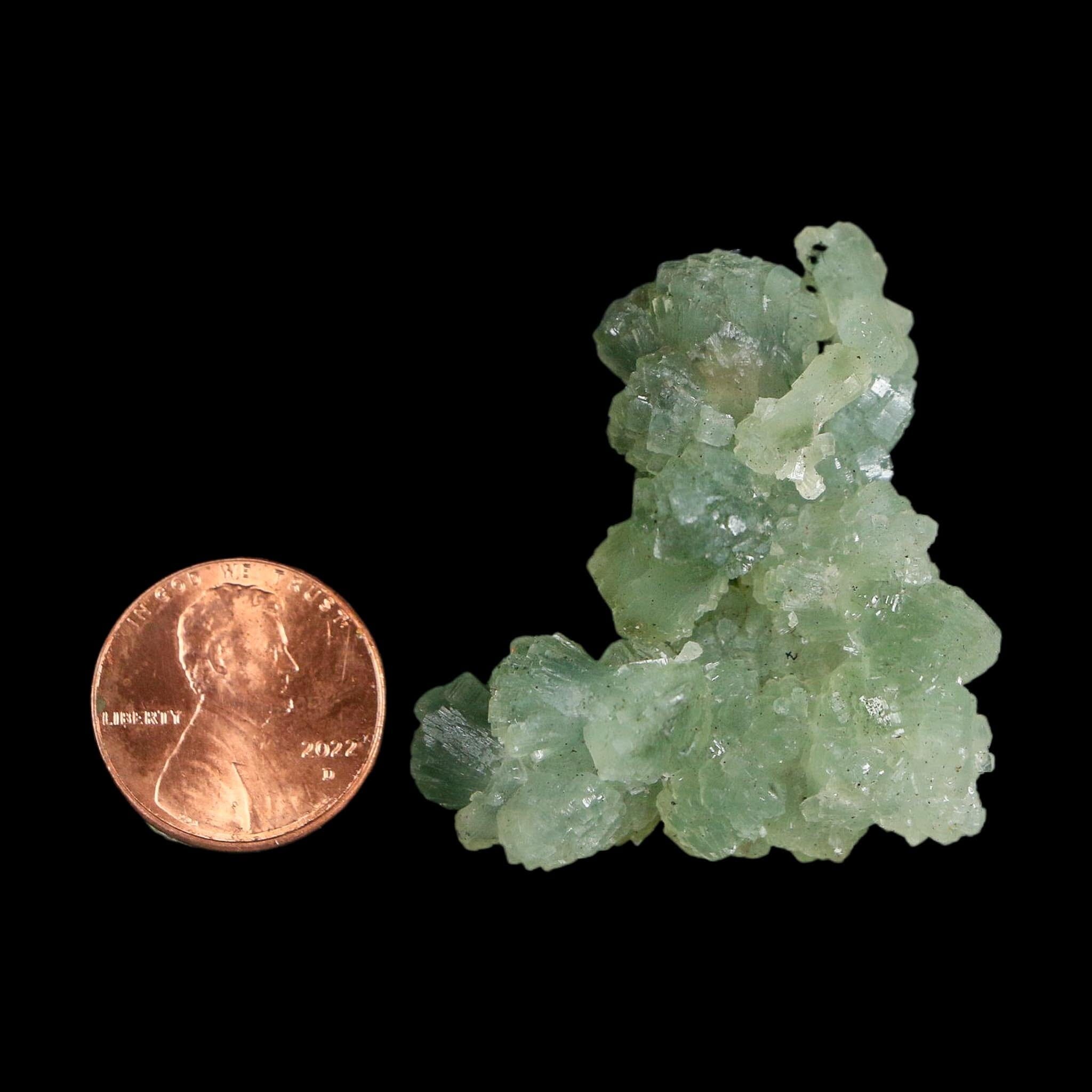 1.6" Rough Green Prehnite Crystal Mineral Specimen Location Imilchil, Morocco