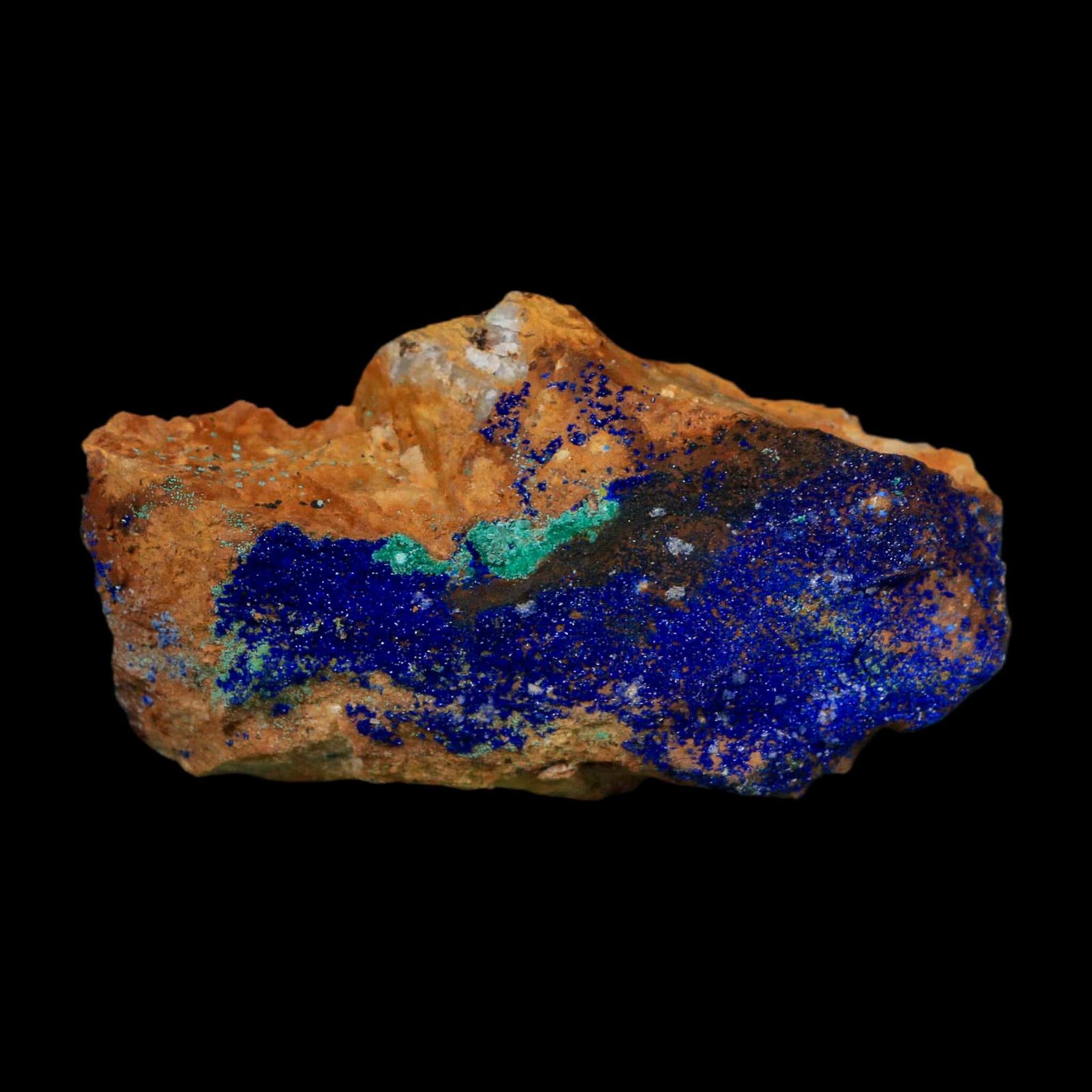 2.9" Azurite Crystals & Malachite On Matrix Colorful Mineral Specimen Morocco - Fossil Age Minerals