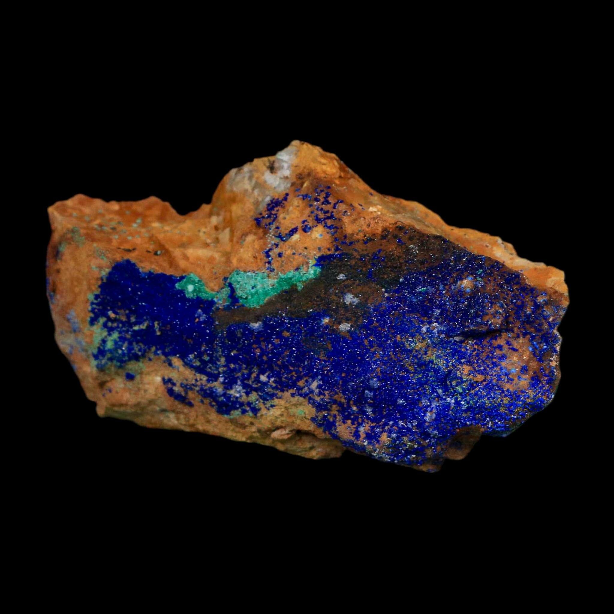2.9" Azurite Crystals & Malachite On Matrix Colorful Mineral Specimen Morocco - Fossil Age Minerals