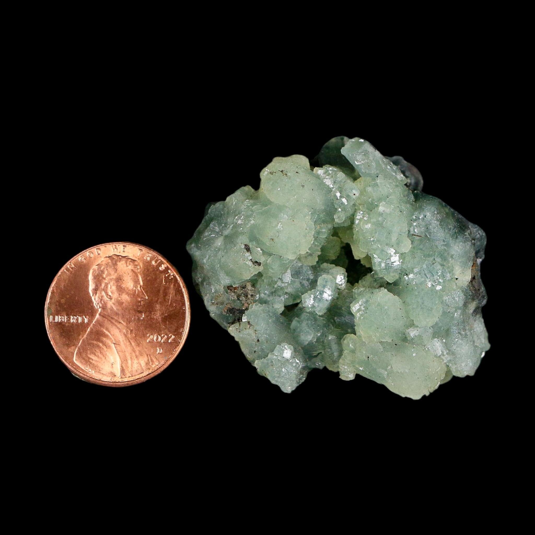 1.6" Rough Green Prehnite Crystal Mineral Specimen Location Imilchil, Morocco