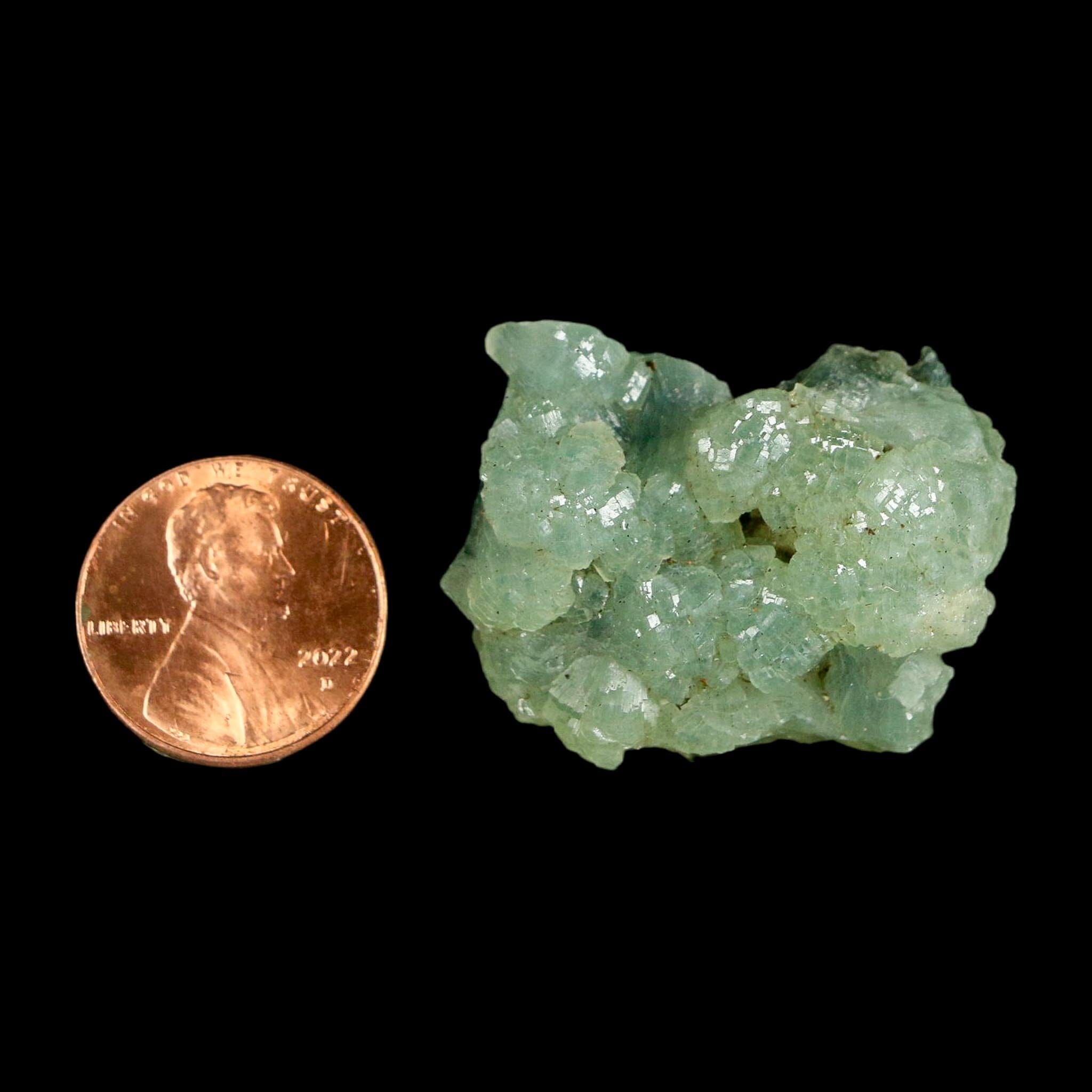 1.3" Rough Green Prehnite Crystal Mineral Specimen Location Imilchil, Morocco