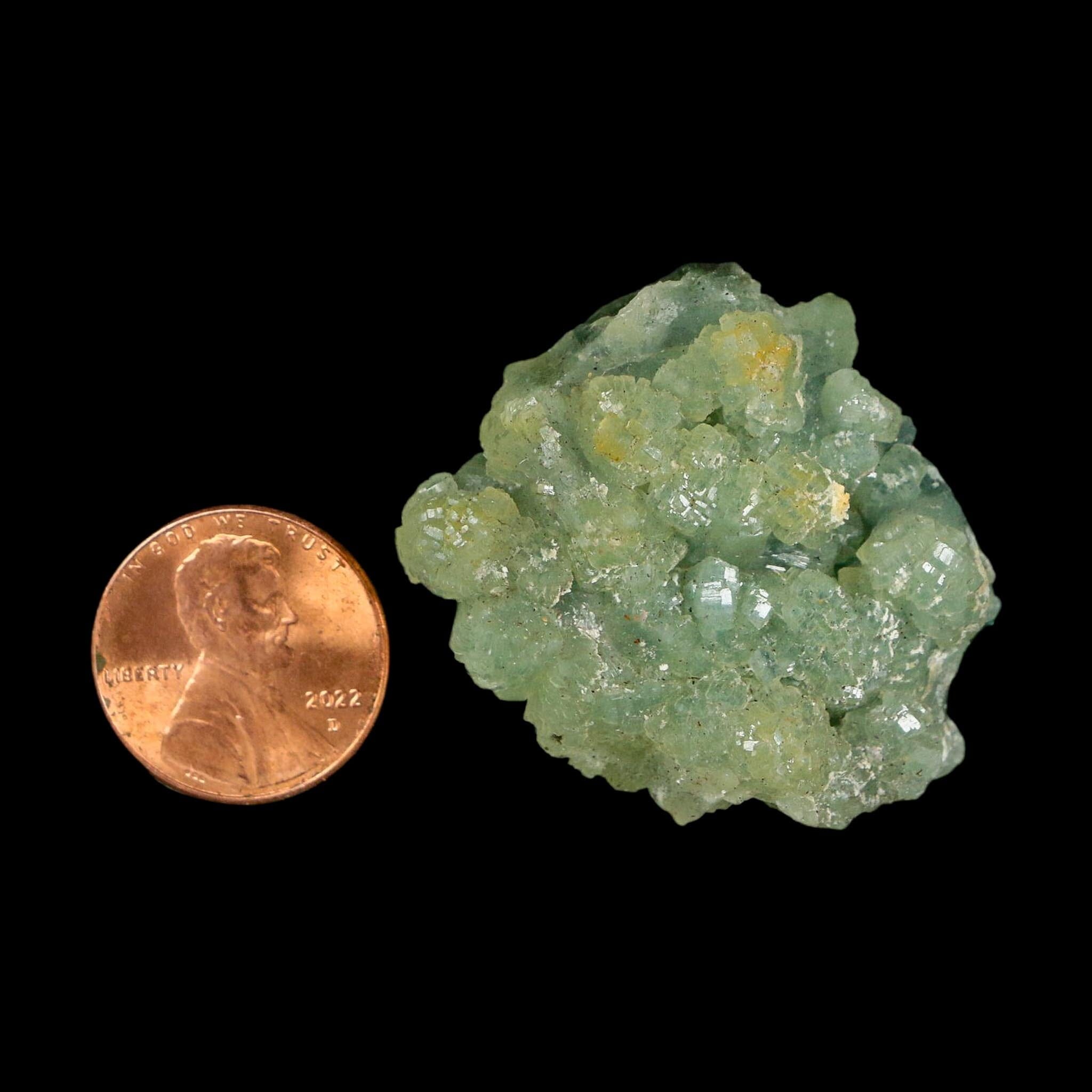 1.5" Rough Green Prehnite Crystal Mineral Specimen Location Imilchil, Morocco