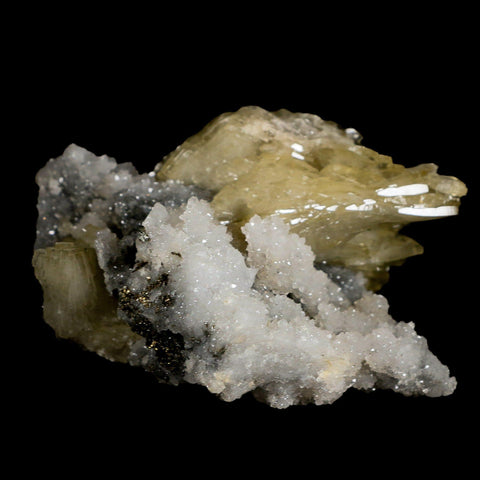 3.4" Barite Blades, Pyrite And Crystal Quartz Minerals Bou Nahas Mine Morocco - Fossil Age Minerals