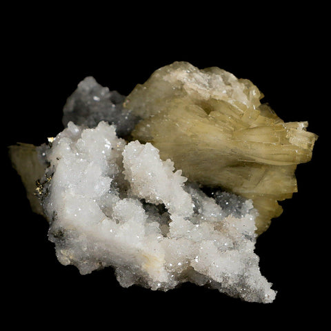 3.4" Barite Blades, Pyrite And Crystal Quartz Minerals Bou Nahas Mine Morocco - Fossil Age Minerals