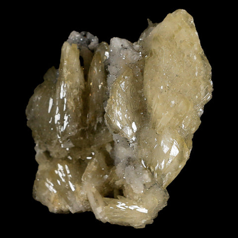 3.2" Barite Blades, Pyrite And Crystal Quartz Minerals Bou Nahas Mine Morocco - Fossil Age Minerals