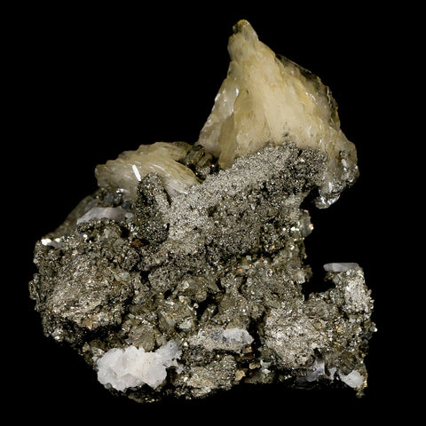 3.1" Barite Blades, Pyrite And Crystal Quartz Minerals Bou Nahas Mine Morocco - Fossil Age Minerals