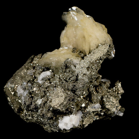 3.1" Barite Blades, Pyrite And Crystal Quartz Minerals Bou Nahas Mine Morocco - Fossil Age Minerals