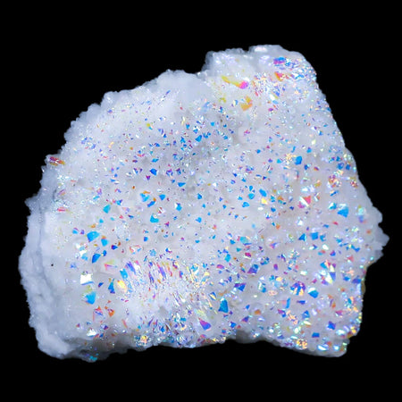 1.8" Rainbow Aura Quartz Crystal Cluster Titanium Bismuth Mineral Specimen