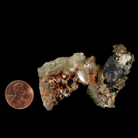 2.3" Barite Blades, Pyrite, Galena And Crystal Quartz Minerals Bou Nahas Mine Morocco - Fossil Age Minerals