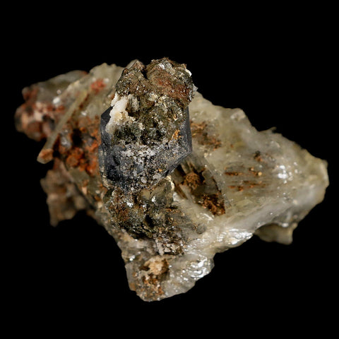 2.3" Barite Blades, Pyrite, Galena And Crystal Quartz Minerals Bou Nahas Mine Morocco - Fossil Age Minerals
