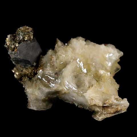 2.3" Barite Blades, Pyrite, Galena And Crystal Quartz Minerals Bou Nahas Mine Morocco - Fossil Age Minerals
