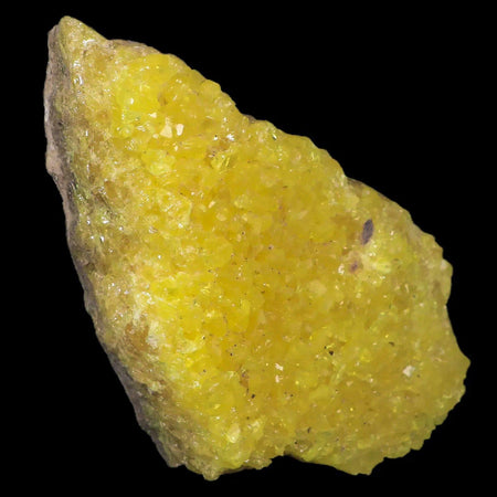 5.9" Rough Bright Yellow Sulfur Crystal Cluster On Matrix El Desierto Mine Bolivia