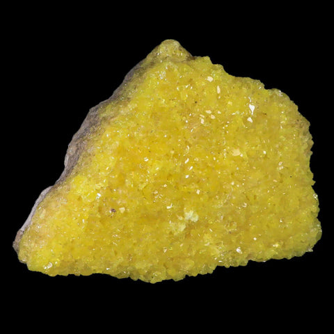 XL 9" Rough Bright Yellow Sulfur Crystal Cluster On Matrix El Desierto Mine Bolivia - Fossil Age Minerals
