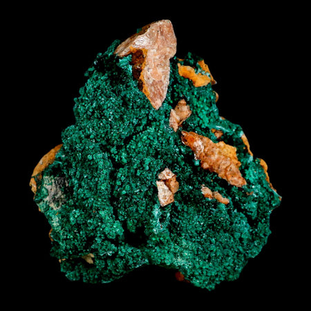 3.5" Dark Green Malachite Crystal Mineral Specimen On Rock Tiznit Province Morocco