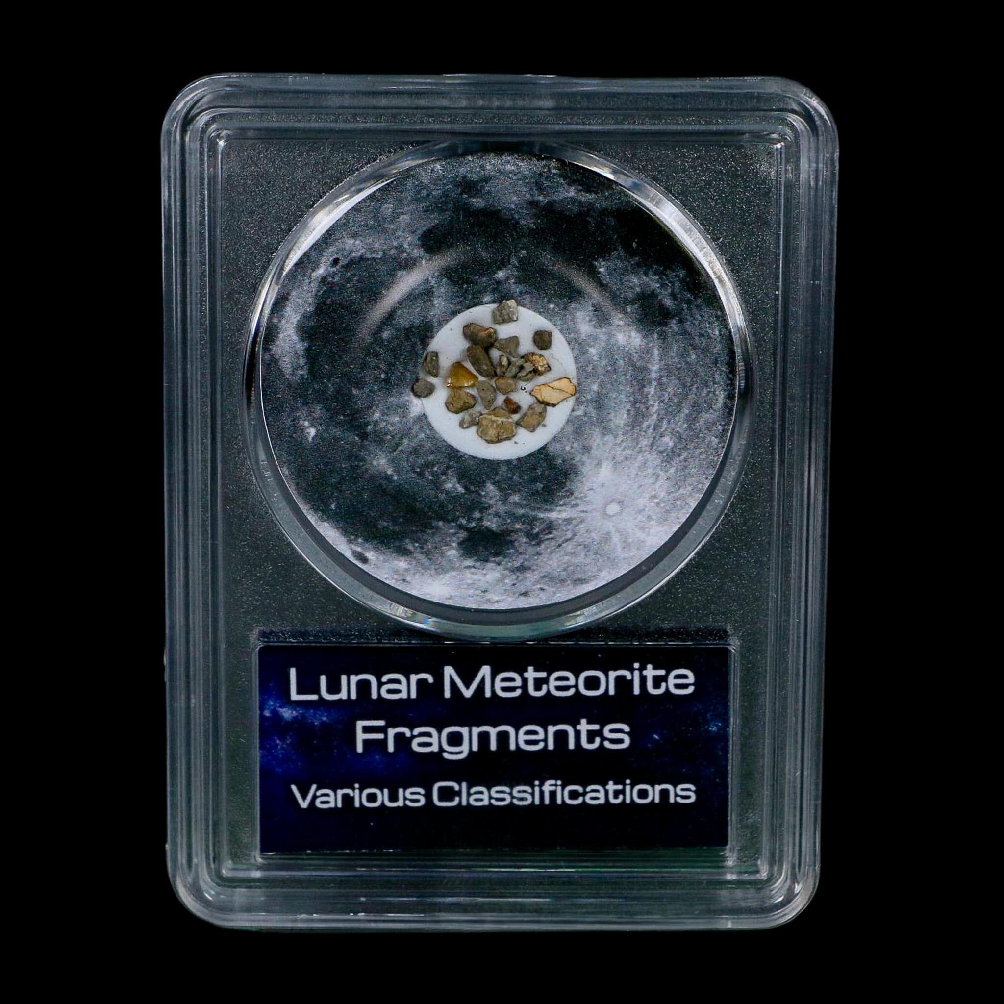 Moon Rock Lunar Meteorite Fragments Various Classifications Outer Space COA - Fossil Age Minerals