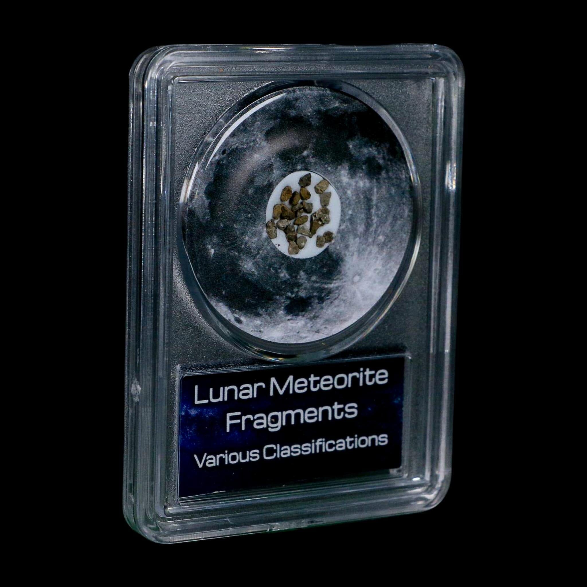 Moon Rock Lunar Meteorite Fragments Various Classifications Outer Space COA - Fossil Age Minerals