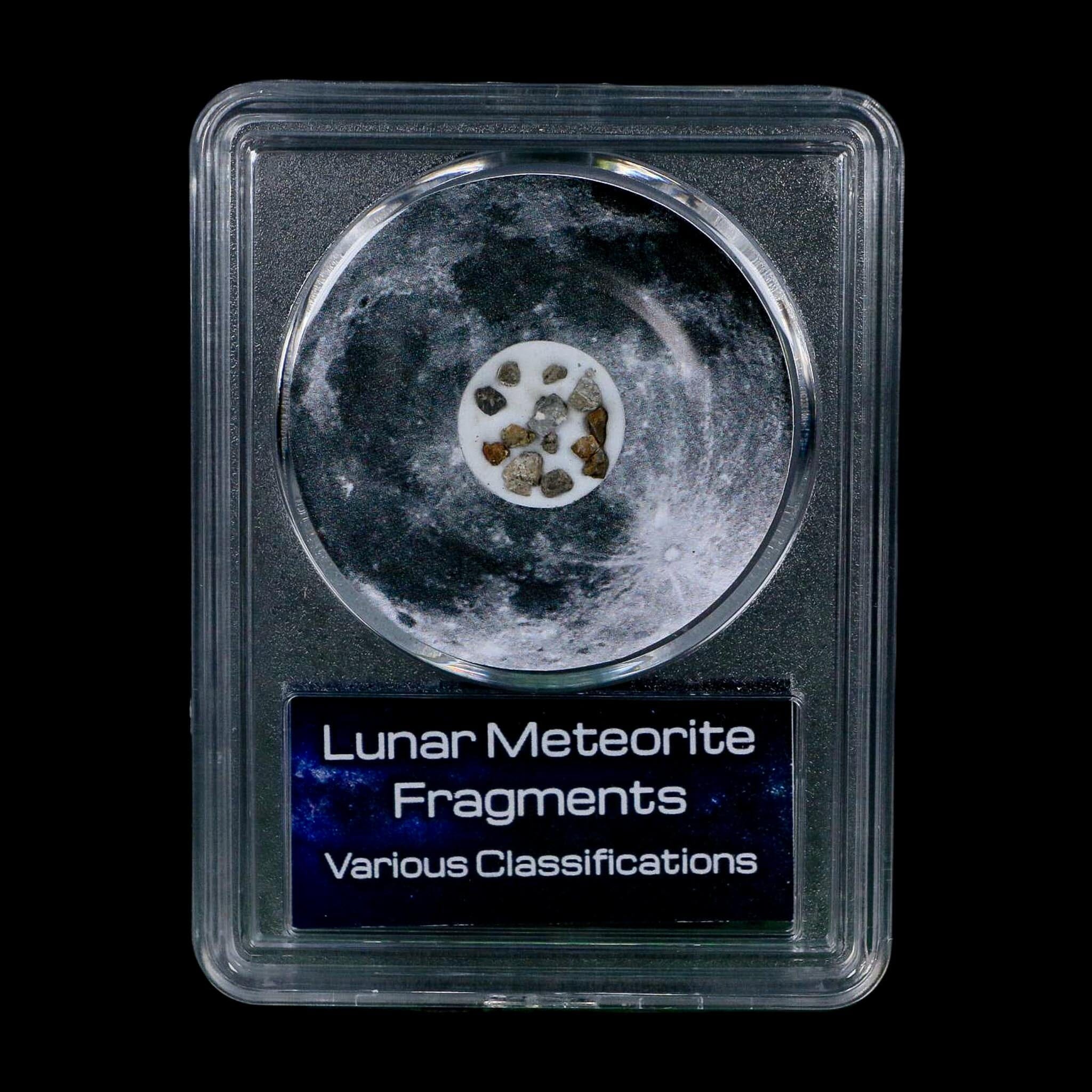 Moon Rock Lunar Meteorite Fragments Various Classifications Outer Space COA - Fossil Age Minerals