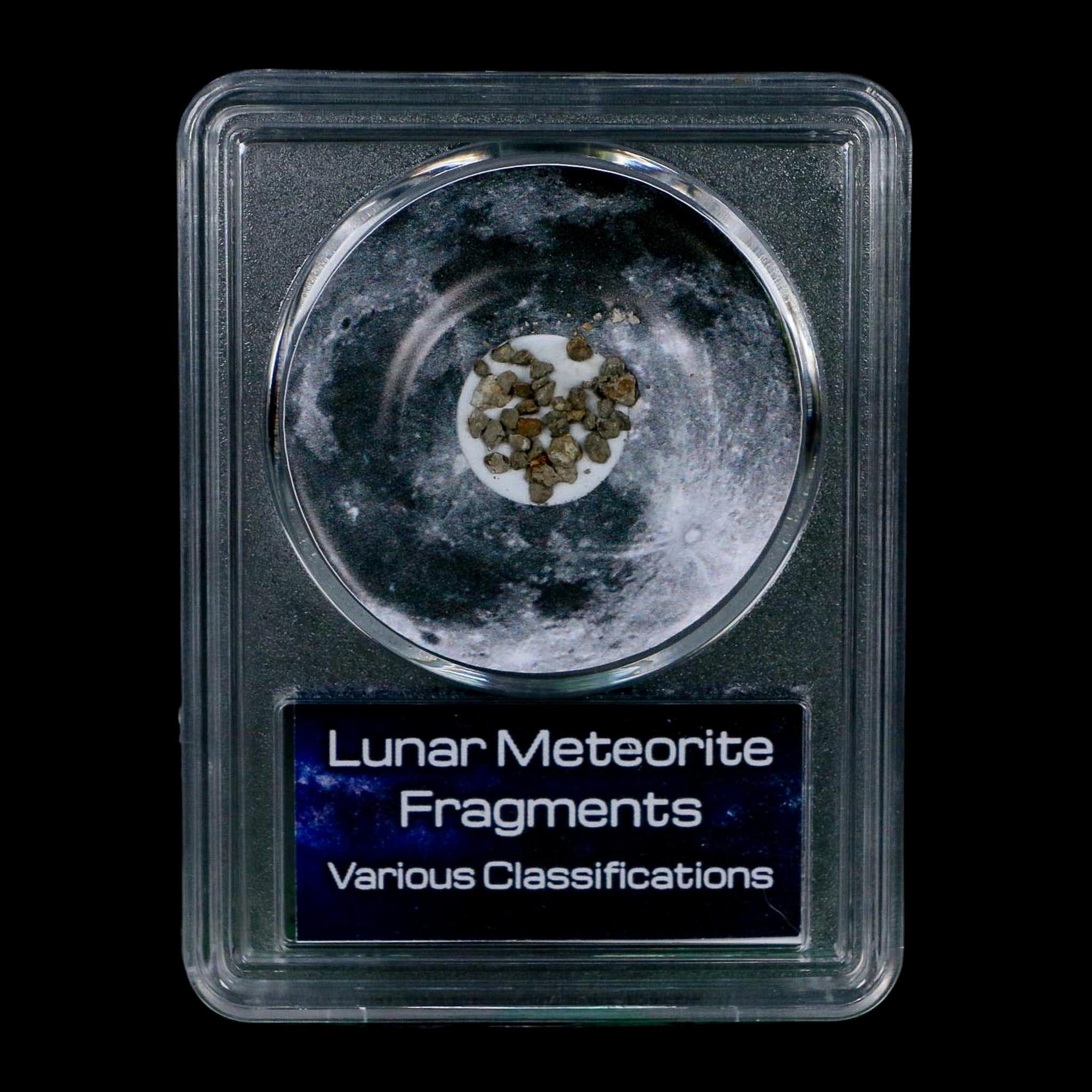 Moon Rock Lunar Meteorite Fragments Various Classifications Outer Space COA - Fossil Age Minerals
