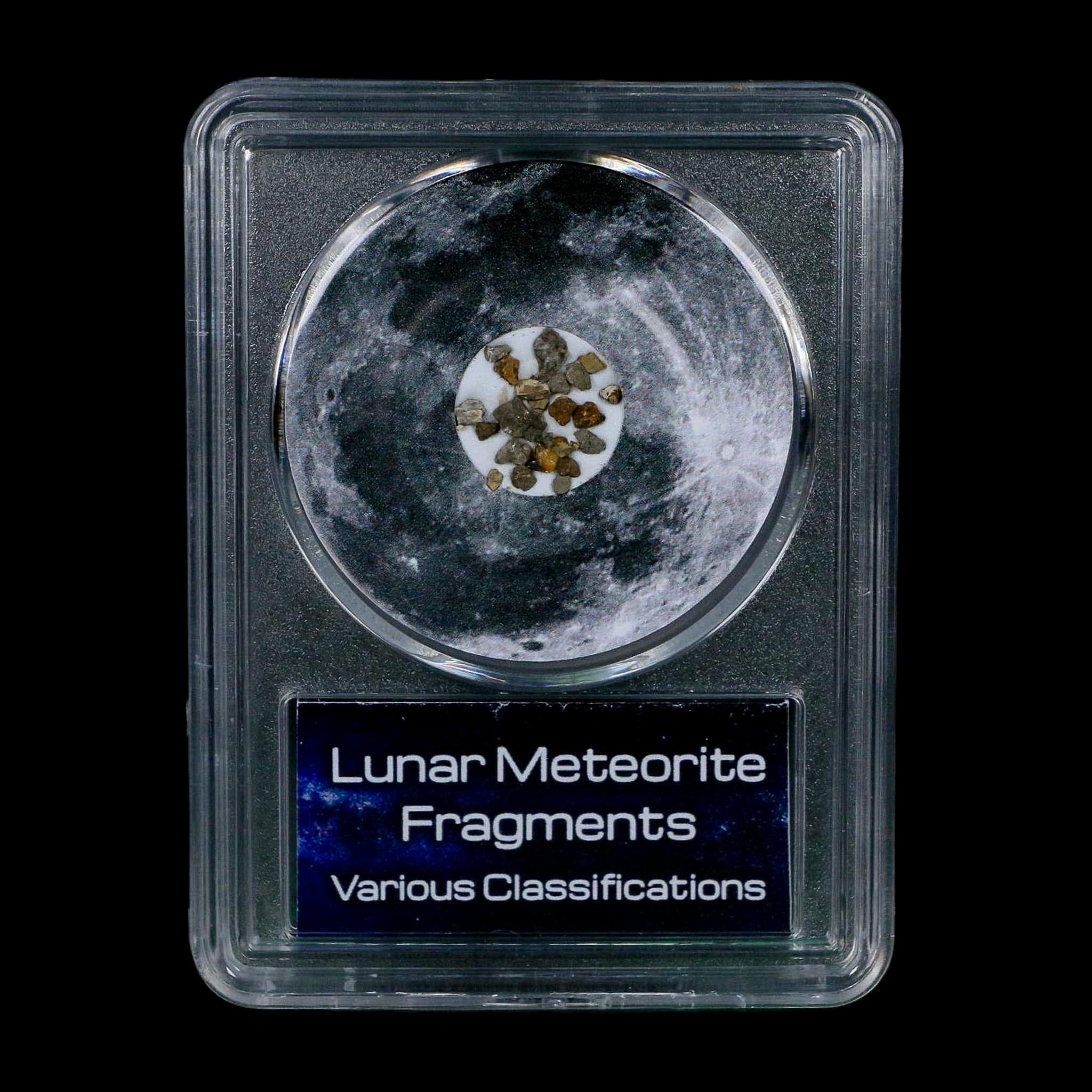 Moon Rock Lunar Meteorite Fragments Various Classifications Outer Space COA - Fossil Age Minerals