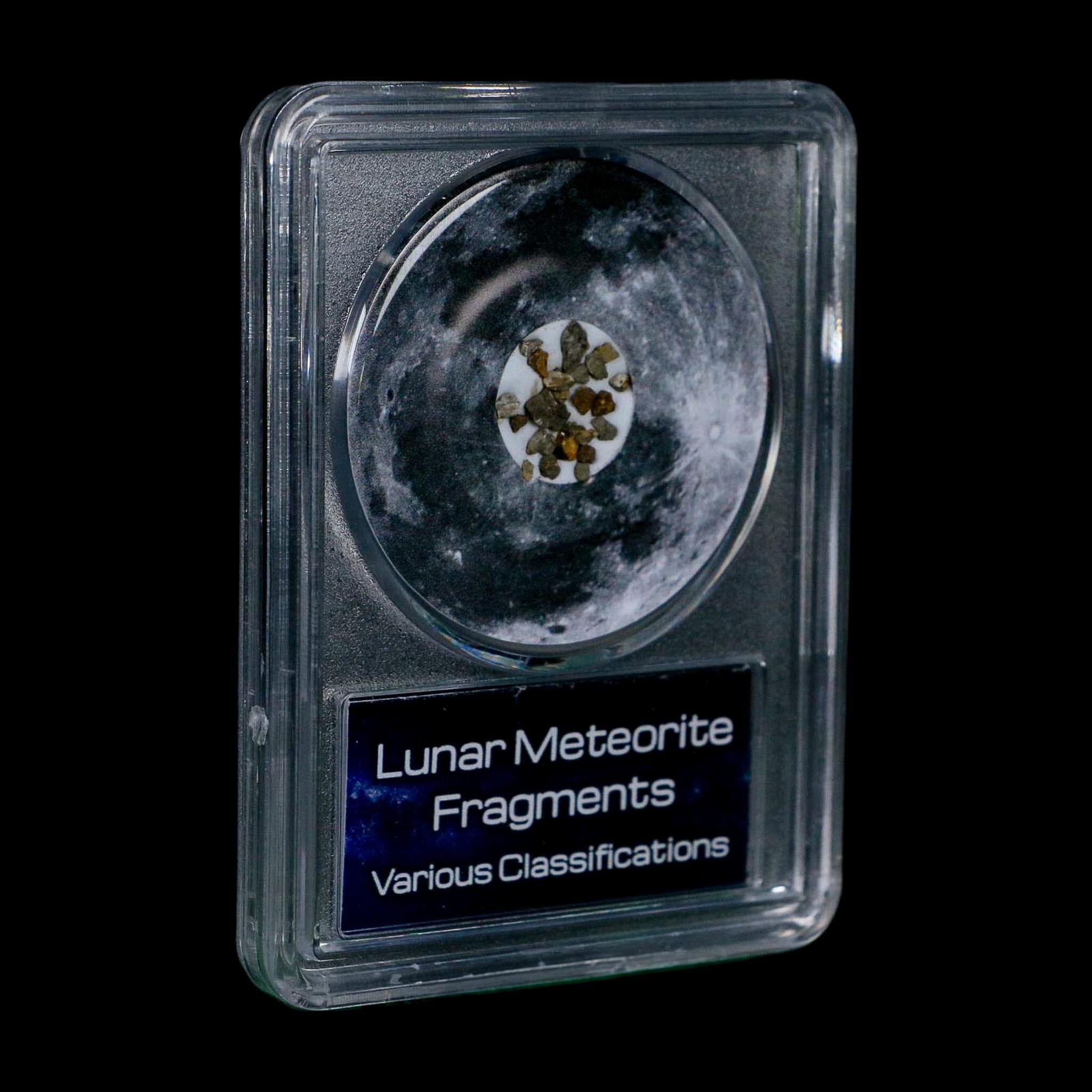 Moon Rock Lunar Meteorite Fragments Various Classifications Outer Space COA - Fossil Age Minerals