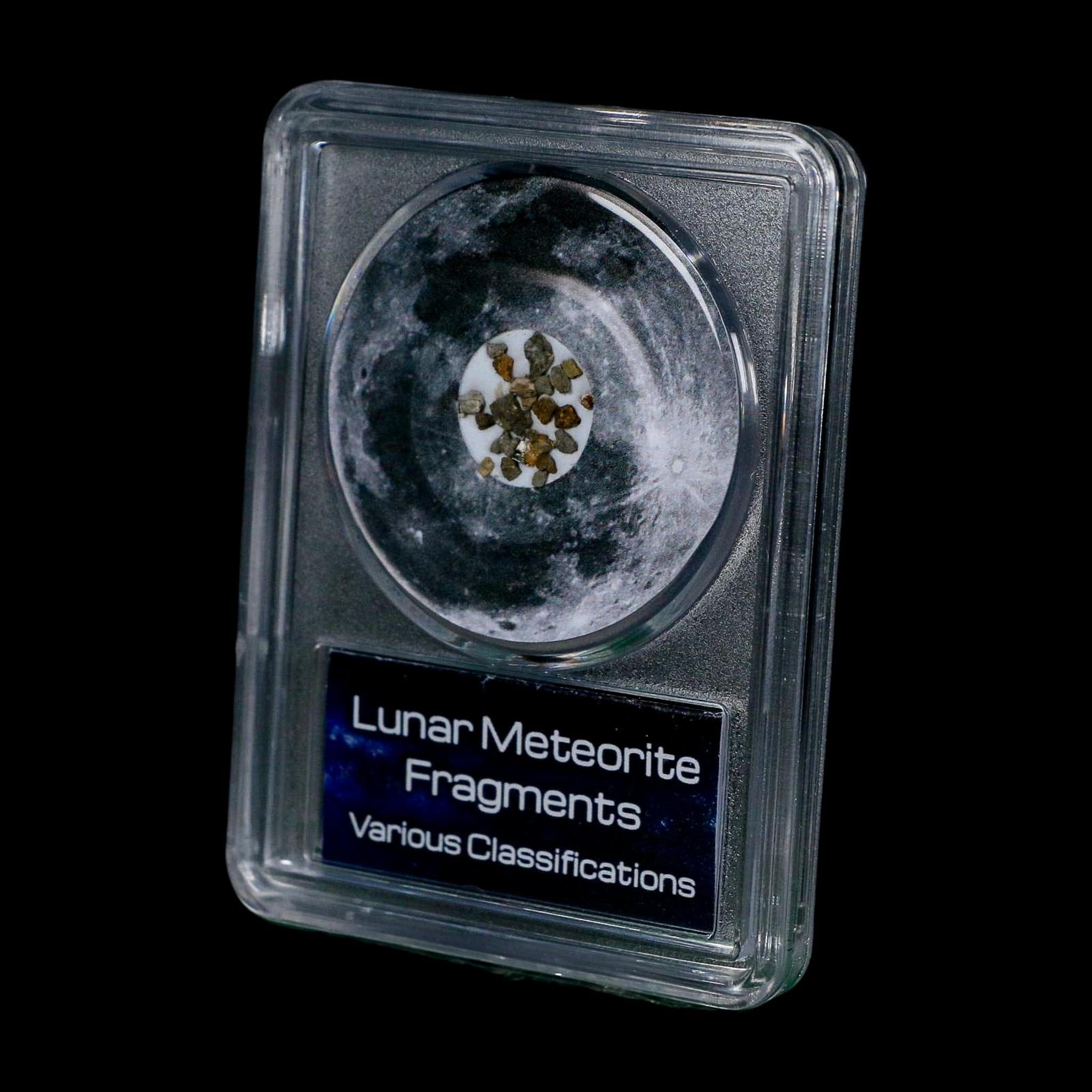 Moon Rock Lunar Meteorite Fragments Various Classifications Outer Space COA - Fossil Age Minerals