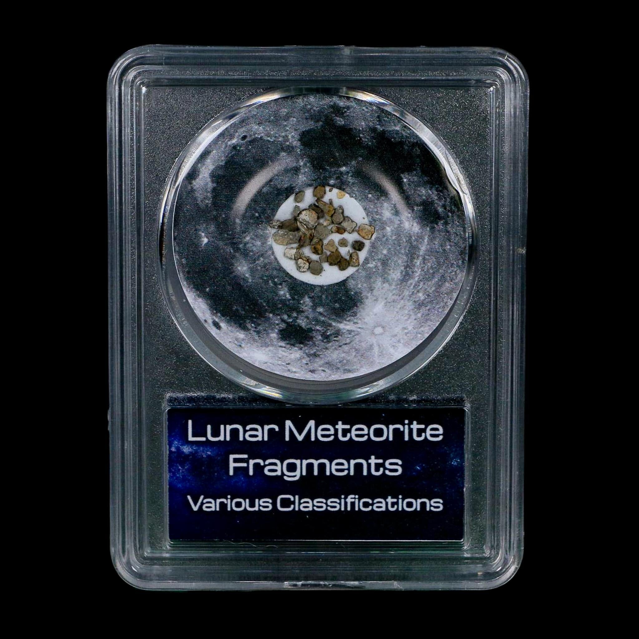 Moon Rock Lunar Meteorite Fragments Various Classifications Outer Space COA - Fossil Age Minerals