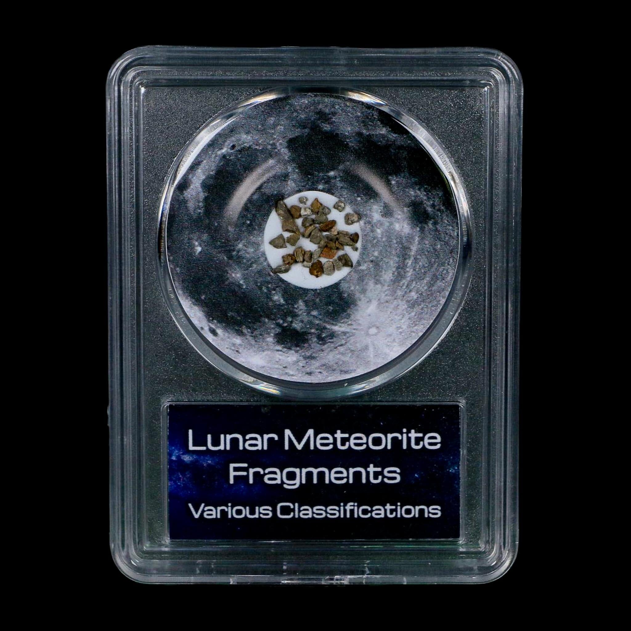 Moon Rock Lunar Meteorite Fragments Various Classifications Outer Space COA - Fossil Age Minerals