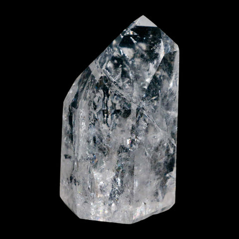 2.7" Crackle Crystal Quartz Tower Point Mineral Specimen Self Standing Brazil - Fossil Age Minerals