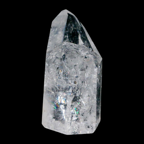 2.7" Crackle Crystal Quartz Tower Point Mineral Specimen Self Standing Brazil - Fossil Age Minerals