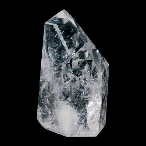 2.7" Crackle Crystal Quartz Tower Point Mineral Specimen Self Standing Brazil - Fossil Age Minerals