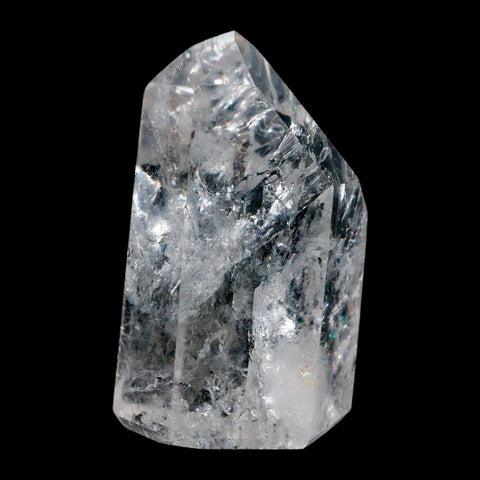 2.7" Crackle Crystal Quartz Tower Point Mineral Specimen Self Standing Brazil - Fossil Age Minerals