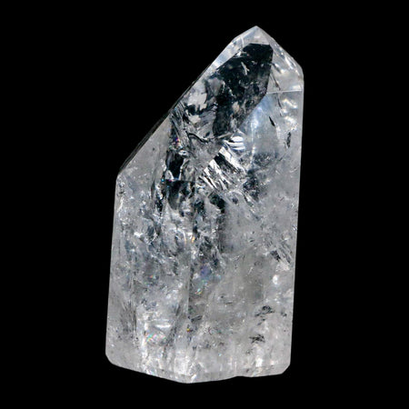 2.7" Crackle Crystal Quartz Tower Point Mineral Specimen Self Standing Brazil