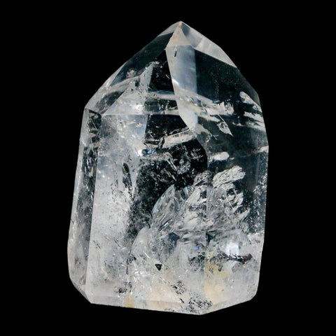 2.4" Crackle Crystal Quartz Tower Point Mineral Specimen Self Standing Brazil - Fossil Age Minerals