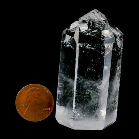 2.2" Crackle Crystal Quartz Tower Point Mineral Specimen Self Standing Brazil - Fossil Age Minerals